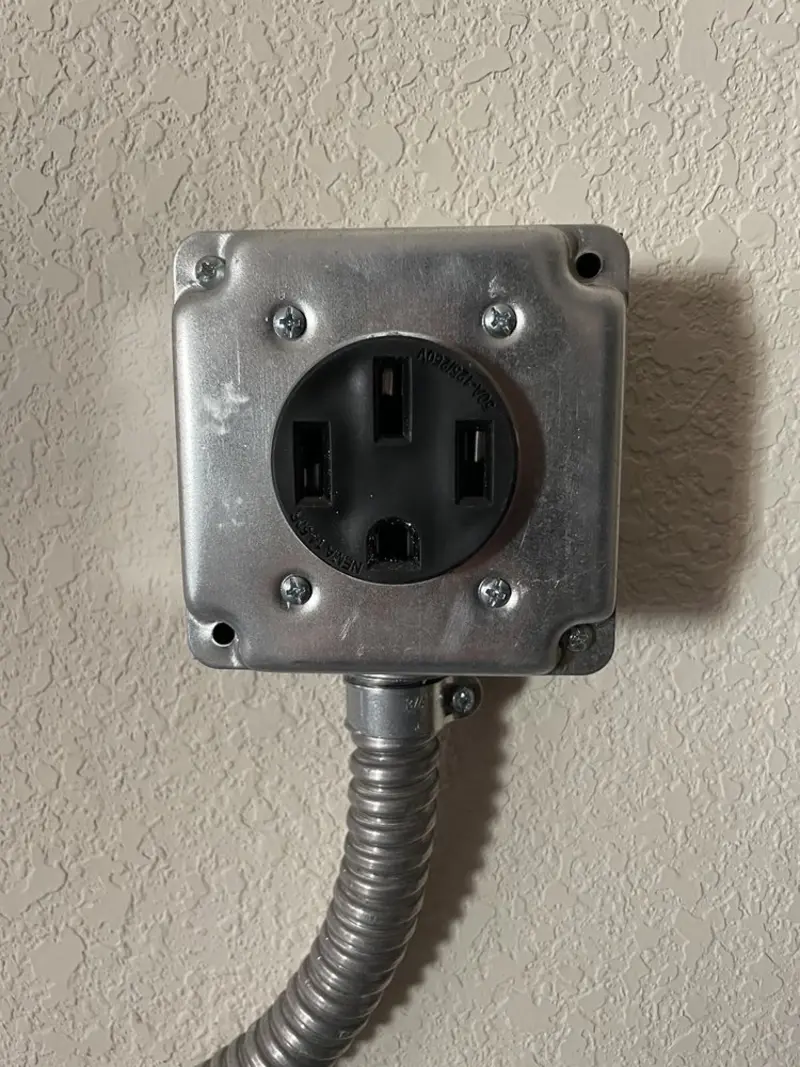 NEMA 14-50 outlet installed for Smart Home Electrical in Islandia